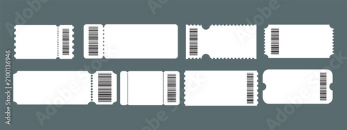 Fotografie Blank ticket shapes templates