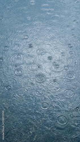 A water surface with scattered raindrop ripples, vertical 9:16 full-frame abstract background.