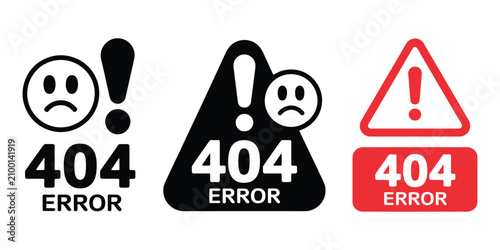 404 error icon, technical difficulties, page not found, online problem, website failure, web interface, vector illustration for digital support.