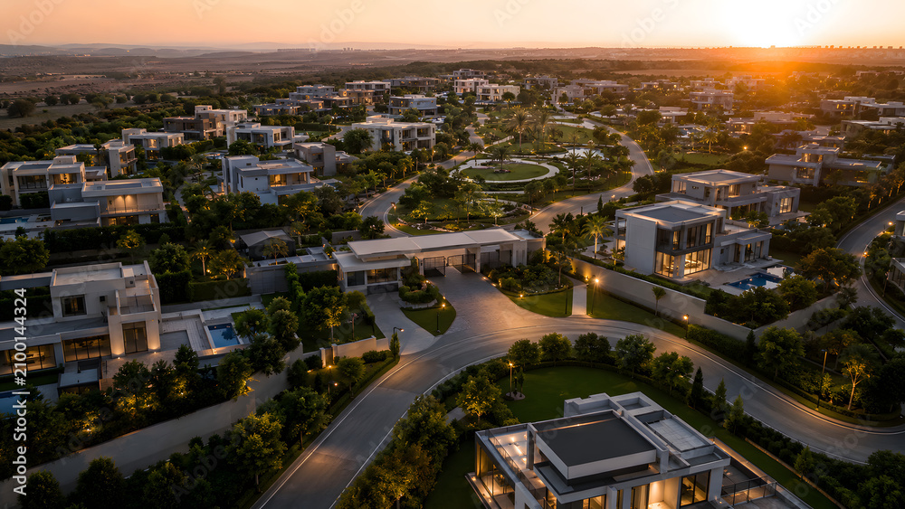 Fototapeta premium Aerial View of Master Planned Residential Community