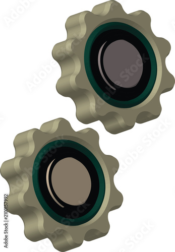 3D Gear Cogwheel Mechanical Settings Icons Set with Industrial Machine Equipment and Engineering Symbol Isolated Transparent Background
