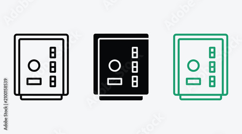 Fotografía Electrical distribution control panel icon for industrial automation with electr