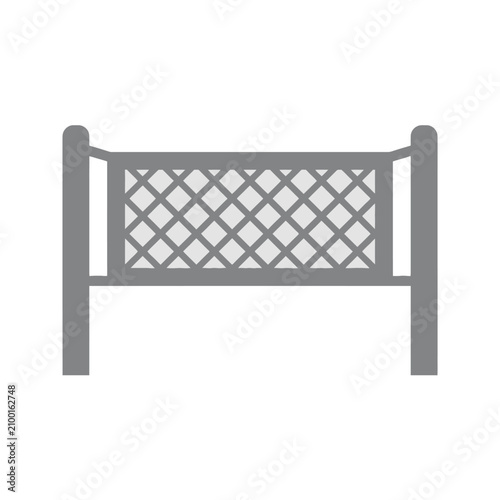 Canvas Print Sports net for volleyball or tennis, game equipment, boundary element, recreatio