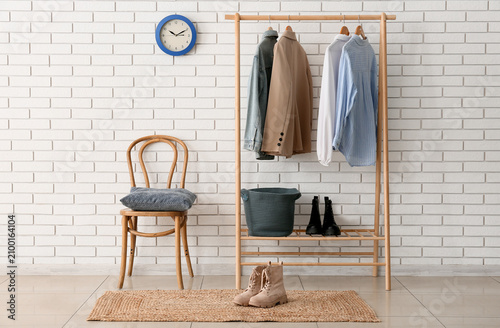 Modern hallway interior wit...