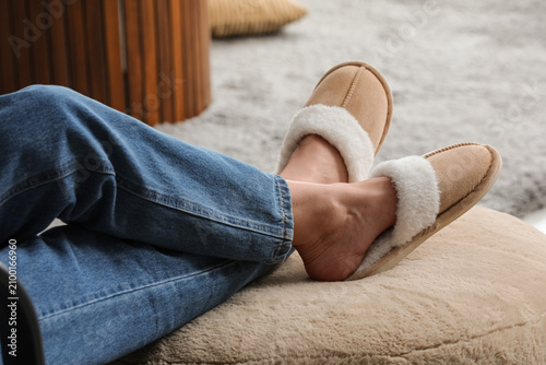 Person wearing cozy beige s...