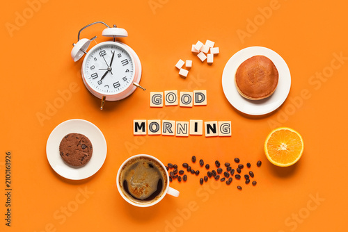 Good morning breakfast flat...