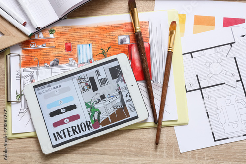 Interior design planning wi...