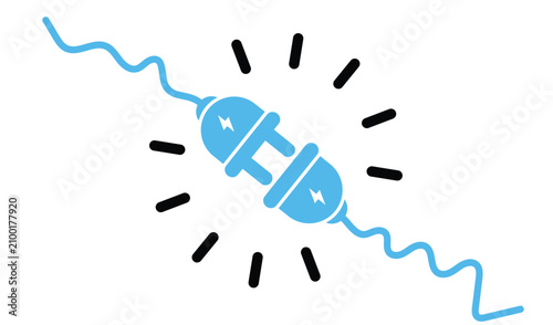 Foto Electric socket with plug icon