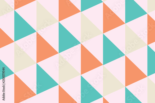 Vector seamless geometric polygonal pattern. Mosaic tile color triangle texture. Abstract repeatable background