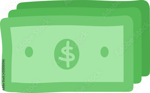 money flat style illustration