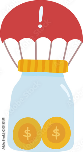 money flat style illustration