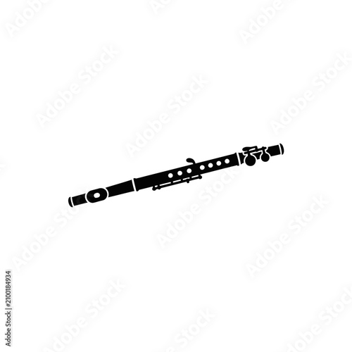 Musical woodwind instrument illustration simple