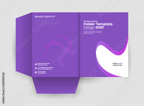 Modern Corporate Brand Identity Presentation Folder Template