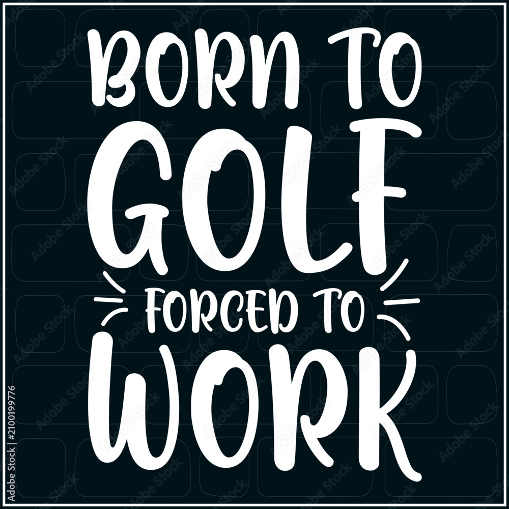 Naklejka premium Golf Before Work T Shirt Design