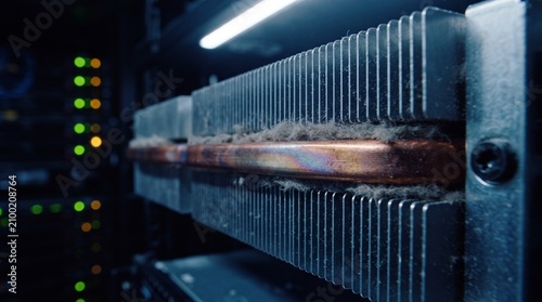 Rusty server hardware, corroded computer equipment, industrial technology background, data center components