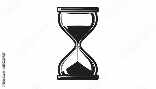 Obraz na płótnie Hourglass timer with sand flowing.
