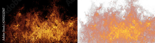 Tableau sur toile Dynamic Flame Fire Effect in Vibrant Orange and Yellow