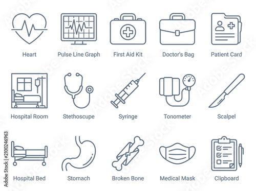 Medical icons and healthcare symbols 1.