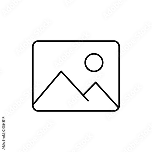 Image Placeholder Line Icon - Photo Picture Gallery Symbol