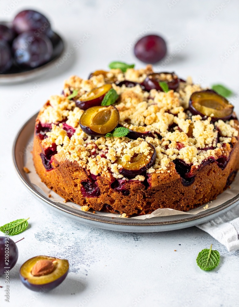 Fototapeta premium Pflaumenkuchen