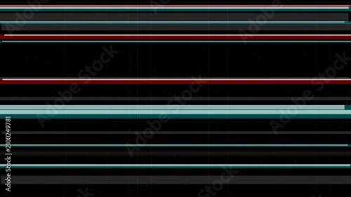 Digital Glitch Signal Interference Pattern With Horizontal Lines On Dark Background