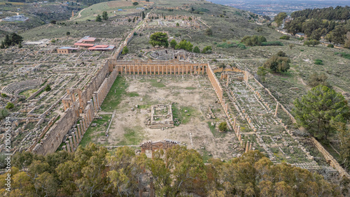 Explore remains of ancient Cyrene in Eastern Libya, showcasing ruins and landscapes from a high perspective