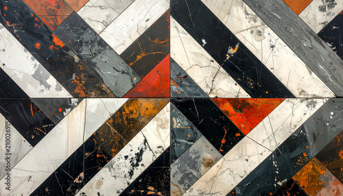 Fototapeta Modern Geometric Grunge Pattern Background