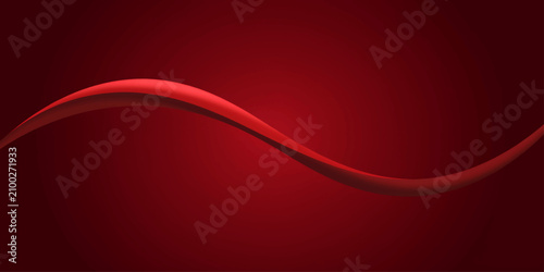 Принти на полотні Elegant Red Abstract Wave Background with Flowing Light Curves Dynamic Energy Li