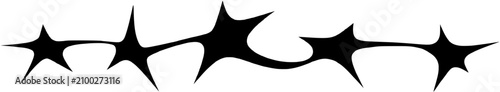 Black Sparkle Star Trail Illustration, Y2K Futuristic Decorative Element, digital fantasy