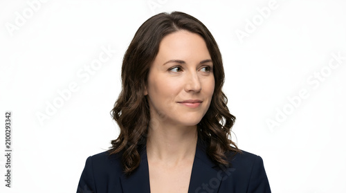 Elegant Professional Business Portrait of a Woman on White Background