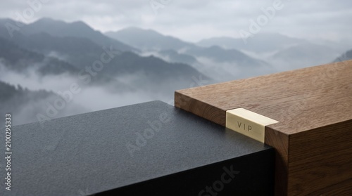 VIP Access Card on Luxury Wood Table