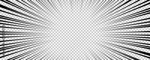 Black comic book transparent background