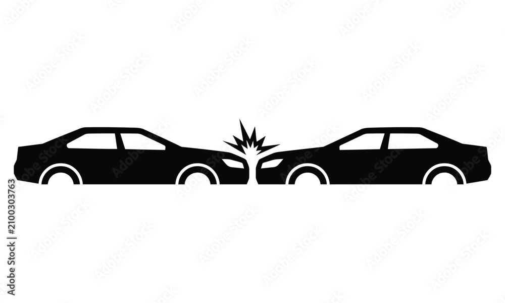 Naklejka premium Insurance Claim After Car Accident Vector Illustration