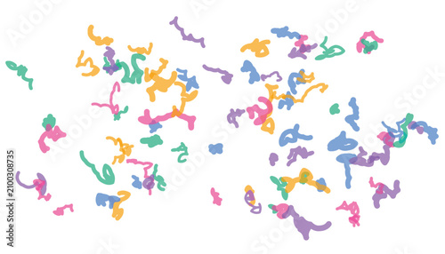 Canvastavla Abstract background with chaotic flowing colorful scribble lines.