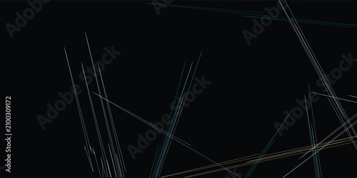Fotografie abstract digital lines patterns on black background with glowing light effects f