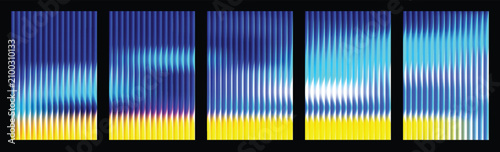 Canvastavla Vibrant glass ripple distortion background with smooth color blending waves and
