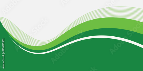Abstract green wave background with copy space for eco friendly concept.