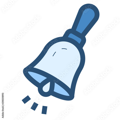 Foto handbell blue icon