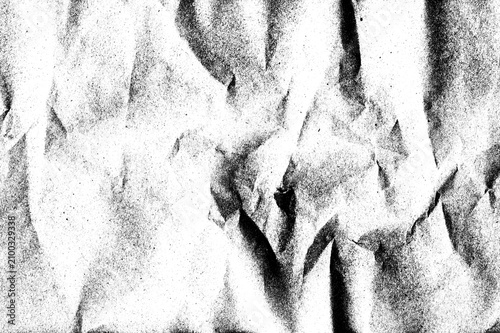 Crumpled paper texture background with rough folds and distressed grunge effect, ideal for graphic design projects, photo overlays