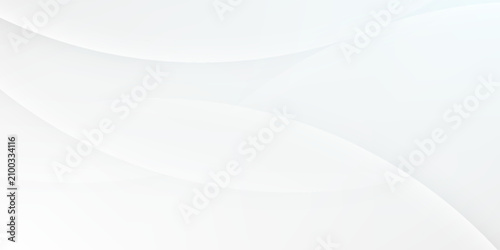 Abstract white and gray background with elegant curving shapes and subtle geometric lines. Minimalist vector illustration template for medical business presentation banner