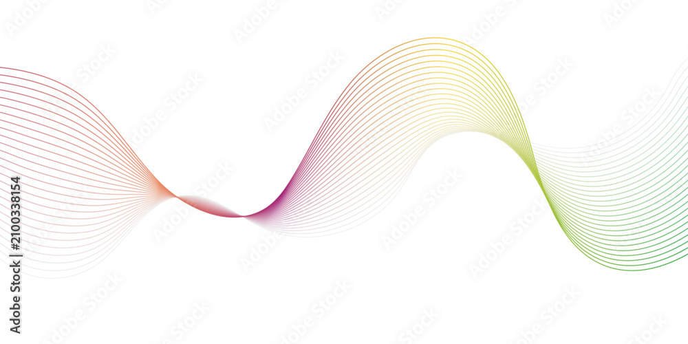 Fototapeta premium Luxury Colorful Gradient Abstract Flowing Wave Lines on White Minimal Creative Background Design.
