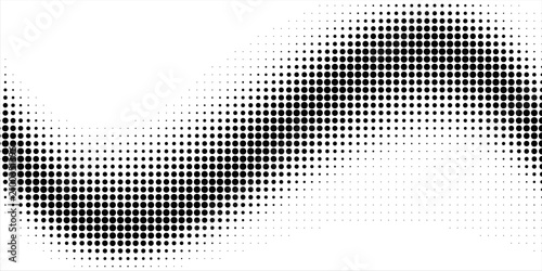 Konstfotografi Black halftone dot wave pattern