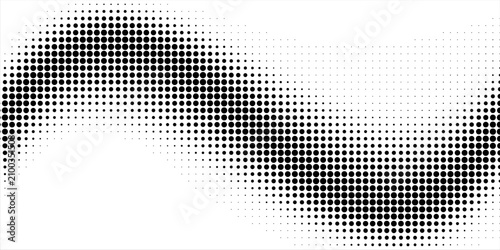 фотографія Black halftone dot wave pattern