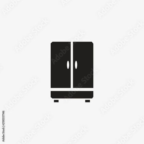 Cupboard icon. Wardrobe icon, furniture vector template