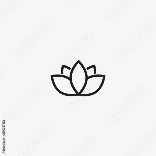  lotus flowers vector icon template