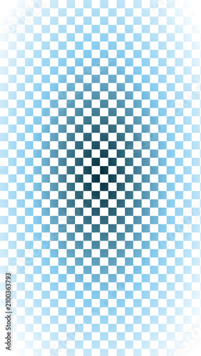 Canvas Print Abstract blue and white checkered pattern with gradient effect