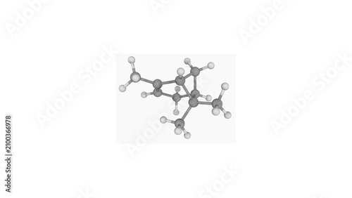 Foto 3D Molecular Model Ball and Stick Representation of Organic Chemistry Compound I