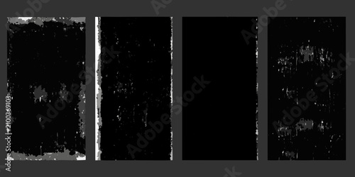 Fotografie Distressed grunge textures with dark and light variations black and white
