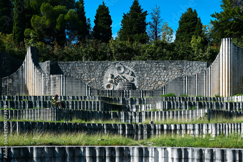 фотографія Partisan Memorial Cemetery – Yugoslav Modernist Memorial Spomenik in Mostar, Bos