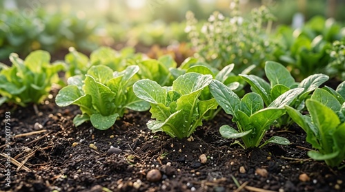 Fresh Green Lettuce Plants Growing for World Food Day Sustainability